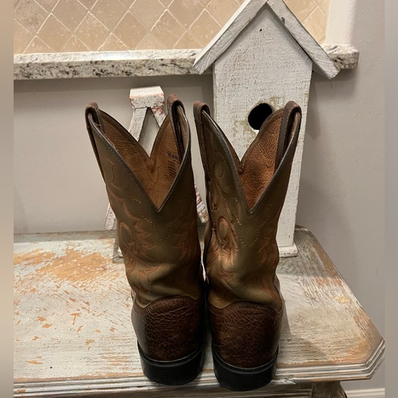 Ariat Two-Tone Mens Broken In Cowboy Boots 9.5 D - Picture 9 of 9